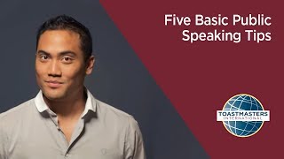 Five Basic Public Speaking Tips [upl. by Joleen]