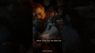 Fenrir death  Atreus sad moment  God of War Ragnarok PC [upl. by Eachelle]