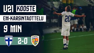 U21 Highlights 9 min Suomiâ€“Romania 2â€“0  UEFA U21 EURO 2025 karsinnat  1092024 [upl. by Devan]