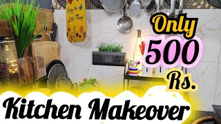 kitchen makeover on a budget diy  kitchen makeover on a budget rental friendly [upl. by Ttemme570]