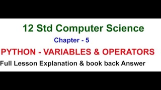 TRB Computer Instructor  PYTHON VARIABLES AND OPERATORS WITH EXAMPLES  VIBRANT ONLINE ACADEMY [upl. by Areis]