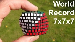 World Record Smallest 7x7x7 Rubiks Cube Puzzle ever made [upl. by Dragelin]