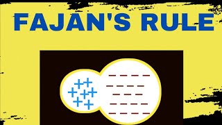 Fajans rule  ionic bond  chemical bonding  Inorganic chemistry  polarization  NEET PYQ [upl. by Maudie499]