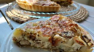 Quiche poulet champignons pommes de terre et Mozarella [upl. by Zackariah]