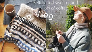 Knitting Vlog  Finishing a selfdrafted sweater [upl. by Lebar318]