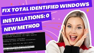 Fix UEFI or GPT Total Identified Windows Installations 0 New Method [upl. by Ahsienom612]