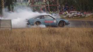 Datsun silvia s110 180sx 1UZ swap drift and slowmo burnout [upl. by Laurita644]