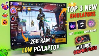 Top 3 New Best Emulators For Low End PC Free Fire  Best Android Emulator For PC 2024 [upl. by Otrepur]