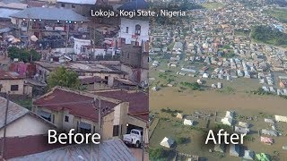 Lokoja  Kogi State before and after the floods Benue River Niger river floods [upl. by Perni696]