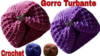 Gorro turbante tejido a crochet Paso A Paso muy fácil [upl. by Renny]