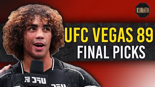 UFC VEGAS 89 PICKS  DRAFTKINGS UFC PICKS [upl. by Ronica988]