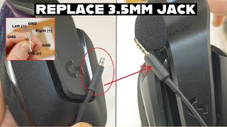 How to Replace and Fix Logitech G335 35mm Jack DIY at Home [upl. by Roosnam]