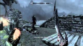 Skyrim  Battle For Whiterun Gameplay [upl. by Rodrick]