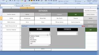 Carregar Duas COMBOBOX Dependente com Lista de Dados em Excel VBA [upl. by Enelyw]