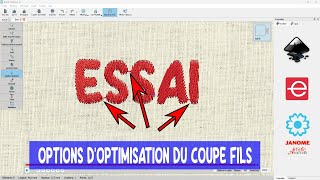 Options dOptimisation Du Coupe Fils sur Exubérance ou Artistic Digitizer [upl. by Airamahs]