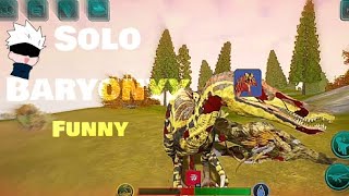 Solo Baryonyx Baryo  Funny  The Cursed Isle [upl. by Refotsirc]