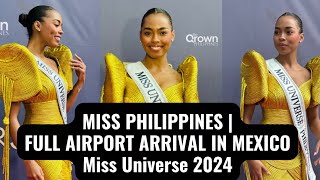 EXCLUSIVE CHELSEA MANALO ARRIVAL in MEXICO  FULL AIRPORT LIVE  Miss Universe 2024  Philippines [upl. by Henigman]