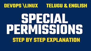 Day7 Linux  Special Permissions File Management  freshers NonIT Employees Gap Students by kk [upl. by Gibbeon439]