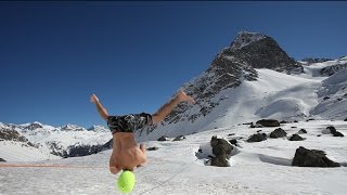 New Trick on a Slackine The Kamikaze Shoulder Bounce [upl. by Mcclimans]