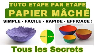 Tuto Papier Mâché  Comment faire du papier mâché  Recette facile et rapide détaillée [upl. by Silecara641]