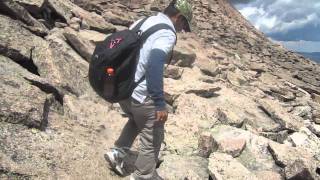 Descending Longs Peak  Rocky Mountain National Park Watch in HD [upl. by Bealle]