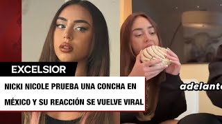 Así reaccionó Nicki Nicole al probar pan de dulce en México quotEsta se llama conchaquot [upl. by Aggappora110]