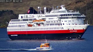 MS Otto Sverdrup in Fort William 21 April 2023  Live Webcam [upl. by Athelstan]