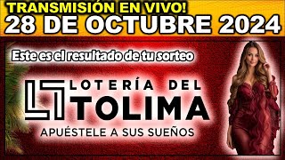 Resultado LOTERIA DEL TOLIMA del LUNES 28 de octubre 2024 [upl. by Hiram931]