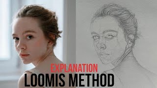 How to draw a portrait using Loomis method [upl. by Owen]