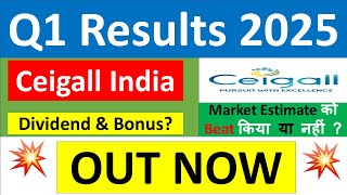 CEIGALL INDIA Q1 results 2025  CEIGALL results today  CEIGALL INDIA Share News  CEIGALL INDIA ipo [upl. by Willette]