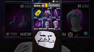 Free fire old rank token itemsfreefire youtube youtubeshorts battleroyalematch items [upl. by Alesandrini]