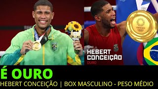 OLIMPÍADAS DE TÓQUIO HEBERT CONCEIÇÃO VENCE COM NOCAUTE E CONQUISTA O OURO NO BOXE [upl. by Neelhtak780]