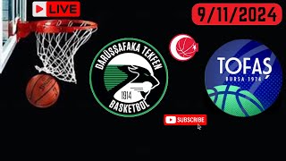 Darussafaka Basketball Vs Tofas Spor Kulübü Live Basketball Score  Basketbol Super Ligi [upl. by Grete]