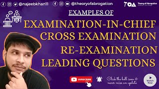 Court examples of Examinationinchief cross examination reexamination and leading questions [upl. by Adnwahs]