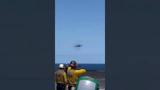 Epic Supersonic Flyby Aboard USS Dwight D Eisenhower 🌊✈️ Navy [upl. by Yecniuq679]