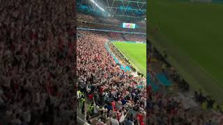 England fans sing Sterling’s on fire incredible Atmosphere  EURO 2020 Final Wembley [upl. by Noned]