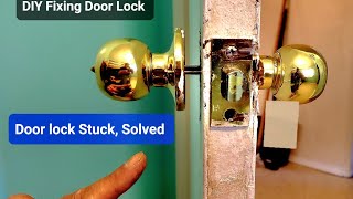 How To Fix Door Lock amp How To Open Door Knob Stuck DIY Door Lock Repair Tricks  Tips [upl. by Lorine]