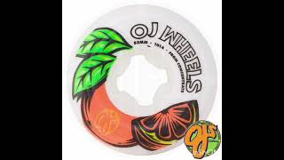 OJ WHEELS 53mm From Concentrate White Orange Hardline 101A Skateboard Wheels [upl. by Einapets996]