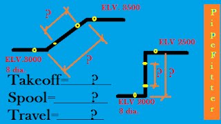 How to Compute Takeoff Spool Center to Center 90 45 Degrees Elbow Pipefitter [upl. by Eelrak]