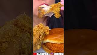 Eating Jollibee Spicy Fried Chicken DIPPED in GRAVY asmr food shorts [upl. by Blase]