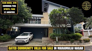 ID 1904  Gated Community Villa For Sale In Maraimalai Nagar  Gym  Club House  Swimming Pool [upl. by Ayimat636]