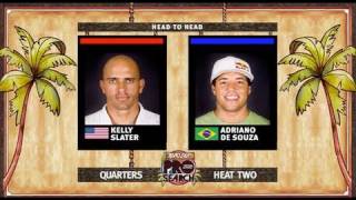 Quarter Final Heat 2  Kelly Slater vs Adriano de Souza [upl. by Haidabez]