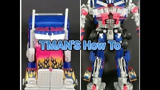 TMans How to Transforming ROTFDOTM Leader Class Optimus Prime [upl. by Hadden472]