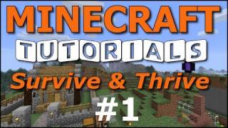 Minecraft Tutorials  E01 How to Survive your First Night UPDATED [upl. by Gatian961]