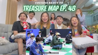 COUSINS REACT TO TREASURE MAP EP48 🔔 트레저 탐구생활 퀴즈쇼 🔔 도전 골든벨 [upl. by Pieter]