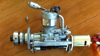 4 stroke model engine OS FS60 rc marine  onboard starter [upl. by Tobie]