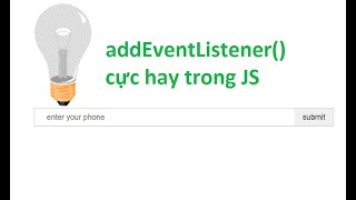 Thêm sự kiện addEventListener cho 1 phần tử HTML bằng JavaScript [upl. by Ul]