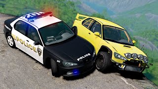 DANGEROUS ROAD Police Chase in BeamNG Drive [upl. by Dougal]