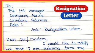 How To Write ✍️ Resignation Letter  Sample Of Resignation Letter  Format Of Resignation Letter [upl. by Bowes]