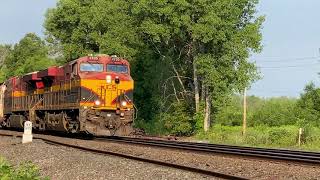 4K CSX K026 with KANSAS CITY SOUTHERN power Also a MEET with WB K023 Train Jordan NY 81020 [upl. by Favrot581]